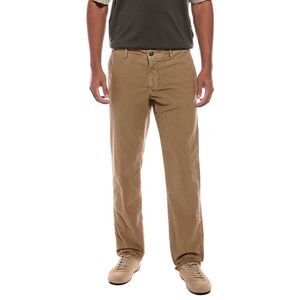 Slowear Mens  Flat Front Regular Fit Pant, Brown